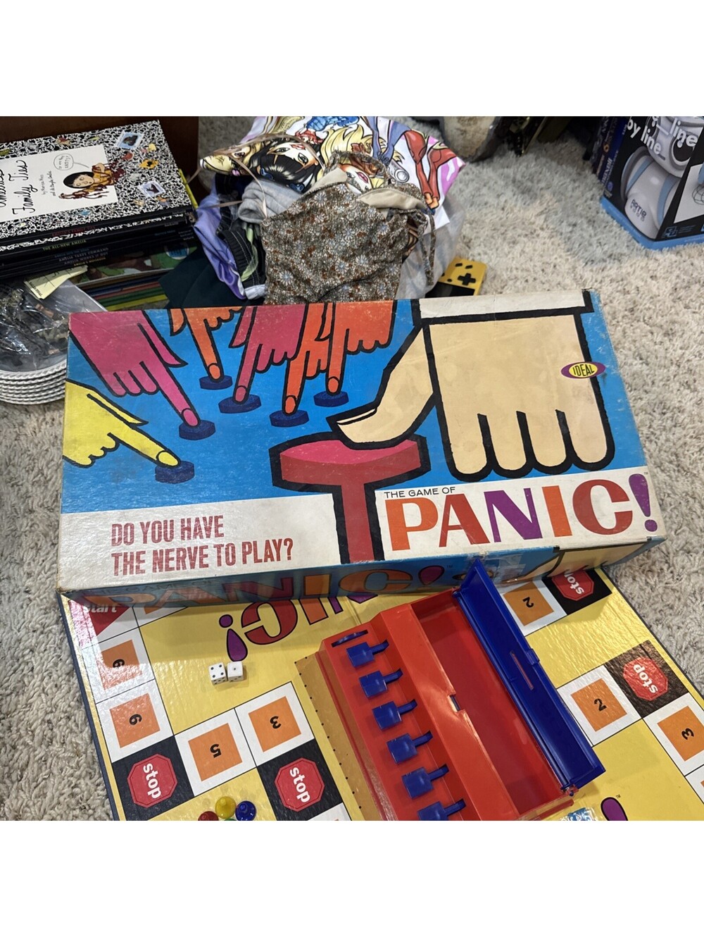 1965 IDEAL "THE GAME of PANIC" - Do You Have The Nerve To Play - Complete